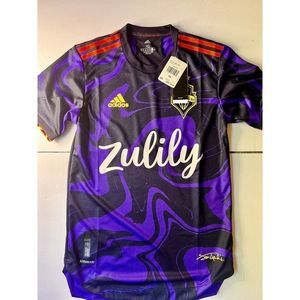 Adidas Seattle Sounders Away Soccer Jersey Purple Black  Hendrix Mens Sz XS